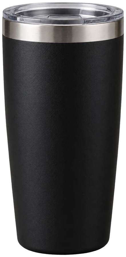 Copo térmico preto com tampa transparente